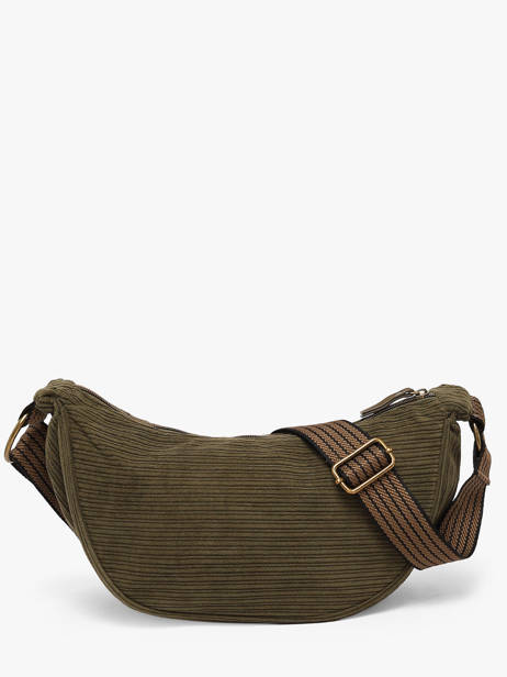 Sac Bandoulière Velours Le voyage en panier Vert velours AHP307 vue secondaire 3