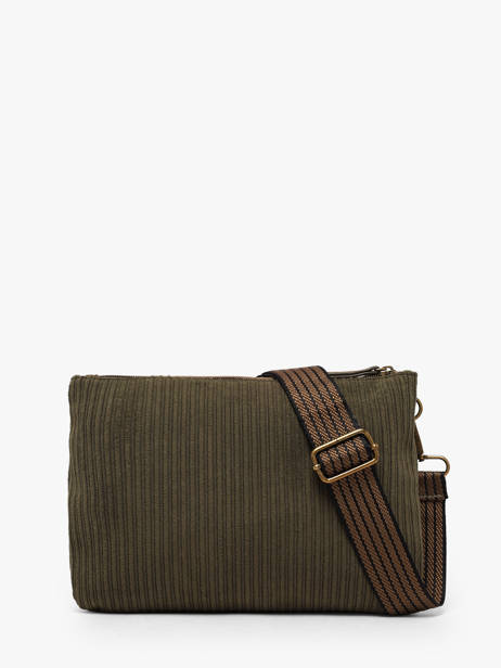 Sac Bandoulière Velours Le voyage en panier Vert velours AHP309 vue secondaire 4