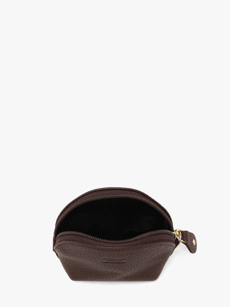 Porte-monnaie Caviar Cuir Crinkles Marron caviar 14026 vue secondaire 1