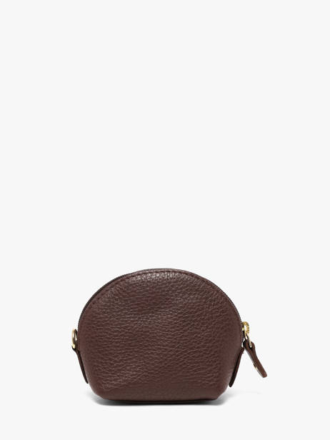 Porte-monnaie Caviar Cuir Crinkles Marron caviar 14026 vue secondaire 2