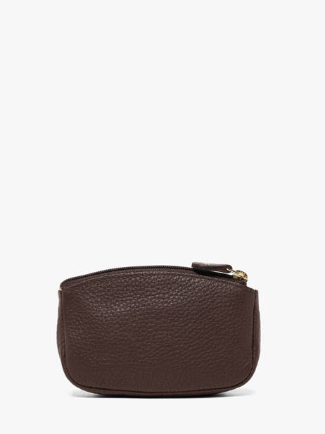 Porte-monnaie Caviar Cuir Crinkles Marron caviar 14036 vue secondaire 2