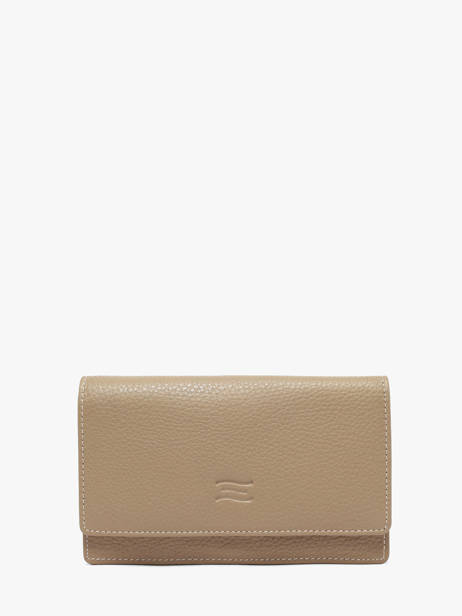 Portefeuille Caviar Cuir Crinkles Beige caviar 14001