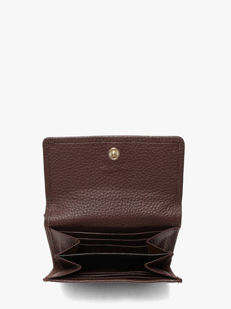 Porte-monnaie Caviar Cuir Crinkles Marron caviar 14068 vue secondaire 3