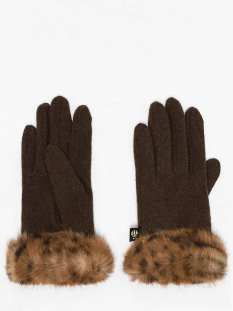 Gants Finitions Léopard Le voyage en panier Marron accessoires AHG004