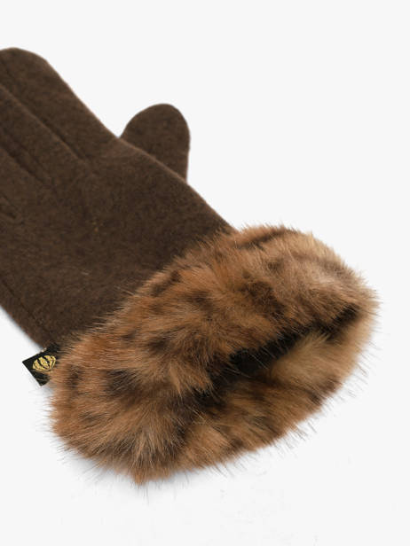 Gants Finitions Léopard Le voyage en panier Marron accessoires AHG004 vue secondaire 1