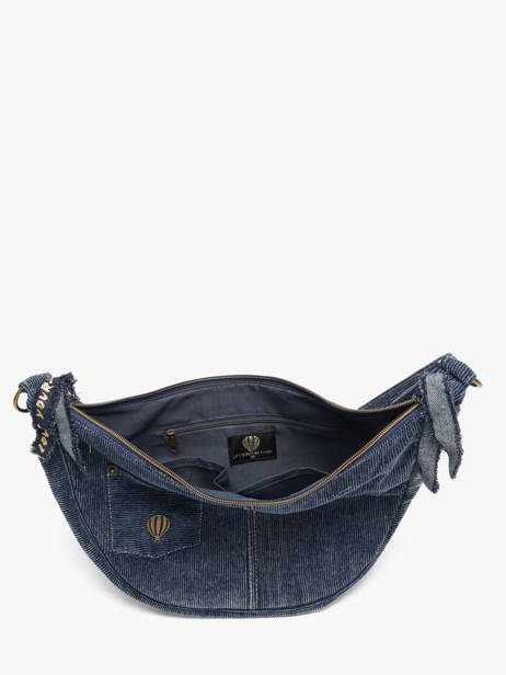 Sac Bandoulière Denim Le voyage en panier Bleu denim AHP339 vue secondaire 2