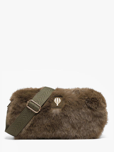 Sac Bandoulière Doudou Le voyage en panier Vert doudou AHP310