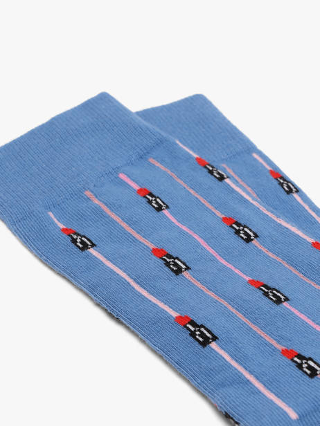 Chaussettes Besocks Bleu socks women LI vue secondaire 1