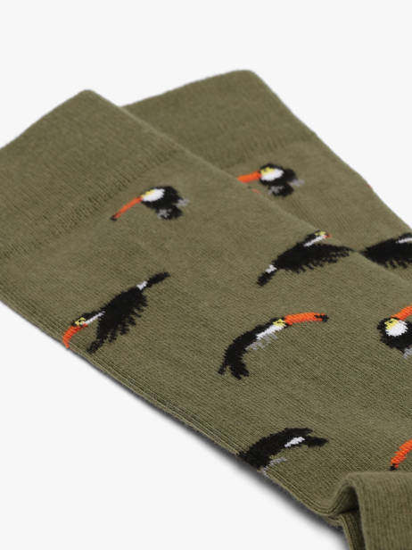 Chaussettes Besocks Vert socks men BETOUCAN vue secondaire 1