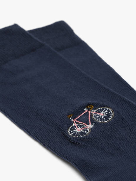 Chaussettes Besocks Bleu socks men E vue secondaire 1