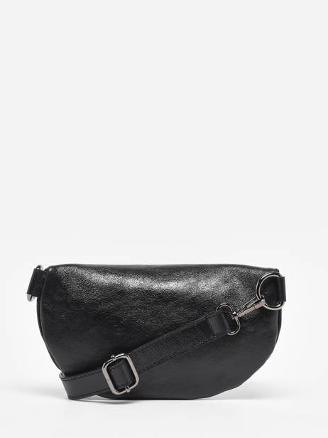 Sac Banane Nine Cuir Milano Noir nine NI19091N vue secondaire 4